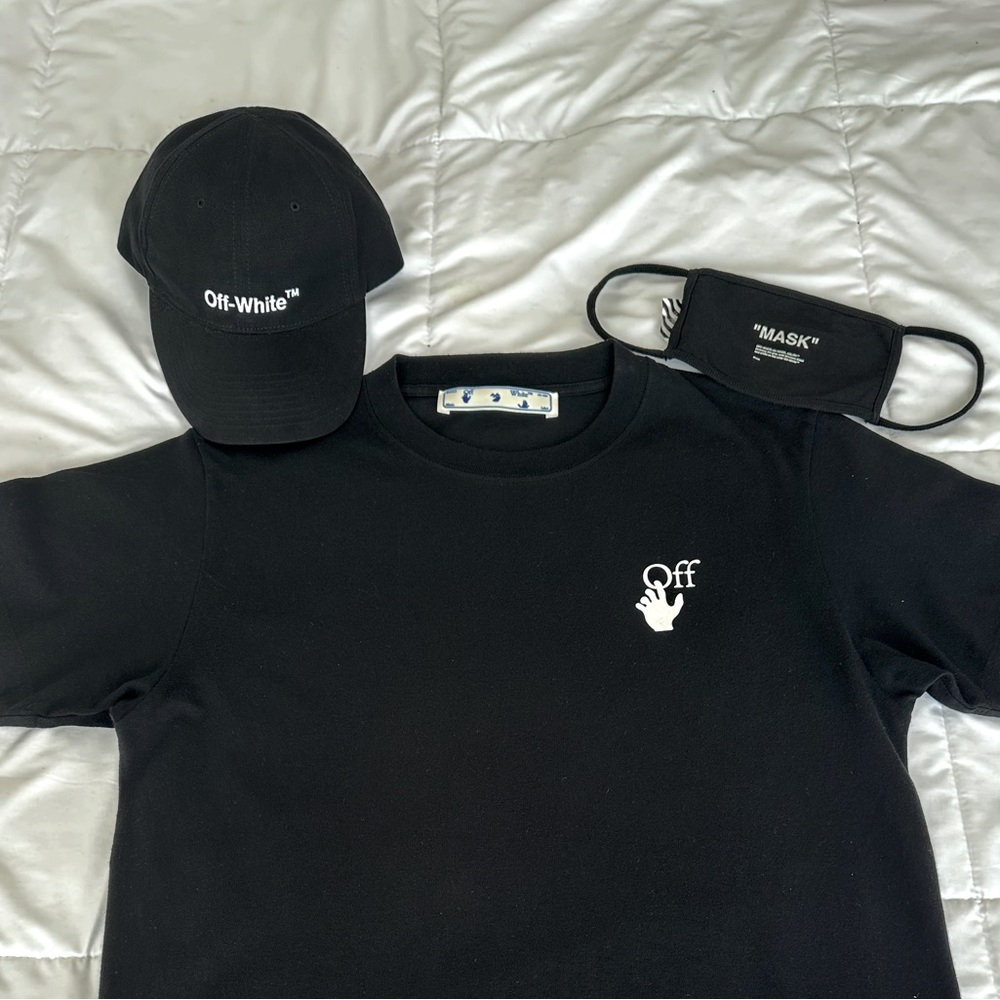 Off-White Black Apparel Trio Cap, T-shirt & Mask